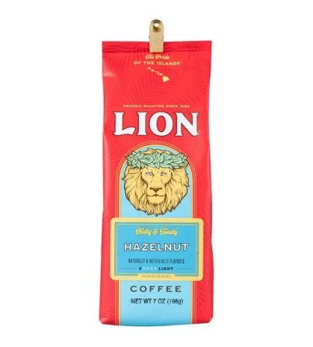 LION COFFEE　ライオンコーヒー　ヘーゼルナッツ（粉） 198g（フレーバーコーヒー）